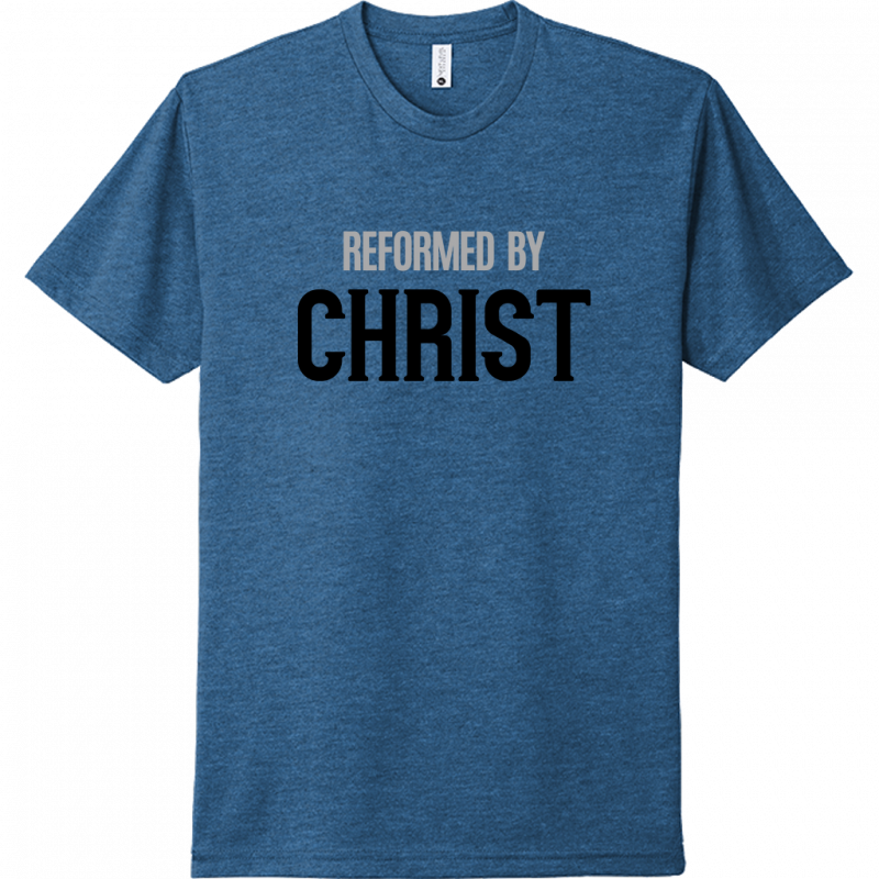 Reformed By Christ Black & Gray Design Unisex T-Shirt