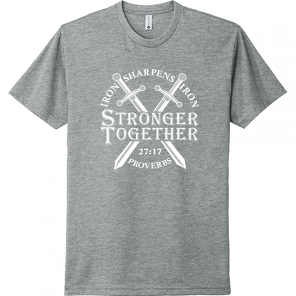 Iron Sharpens Iron White Design Unisex T-Shirt