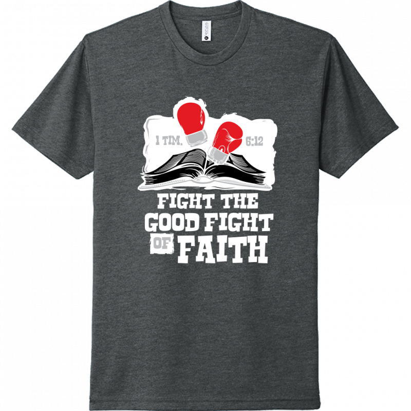 Fight The Fight Of Faith White Design Unisex T-Shirt