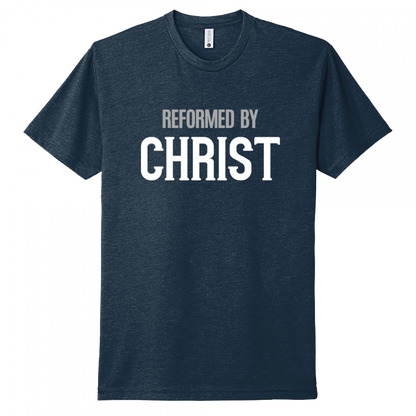 Reformed By Christ White & Gray Design Unisex T-Shirt