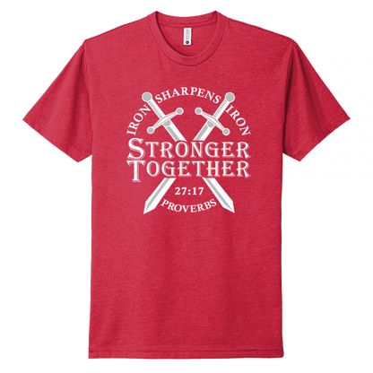 Iron Sharpens Iron White Design Unisex T-Shirt