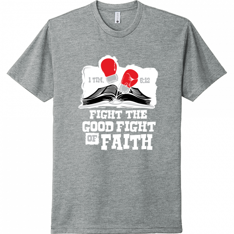 Fight The Fight Of Faith White Design Unisex T-Shirt