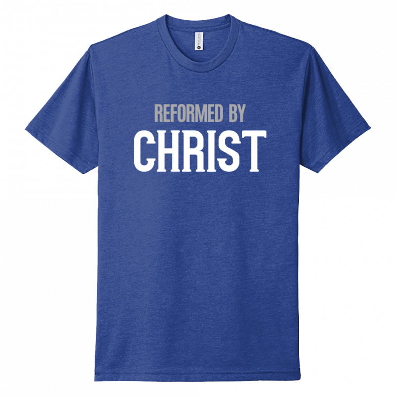 Reformed By Christ White & Gray Design Unisex T-Shirt