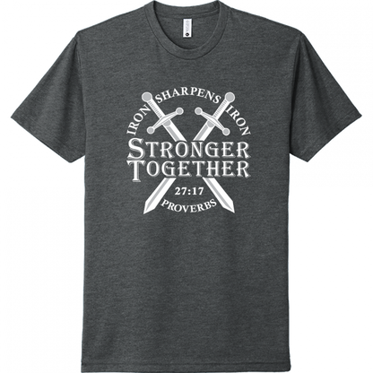 Iron Sharpens Iron White Design Unisex T-Shirt