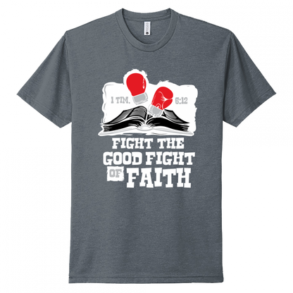 Fight The Fight Of Faith White Design Unisex T-Shirt