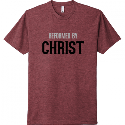 Reformed By Christ Black & Gray Design Unisex T-Shirt