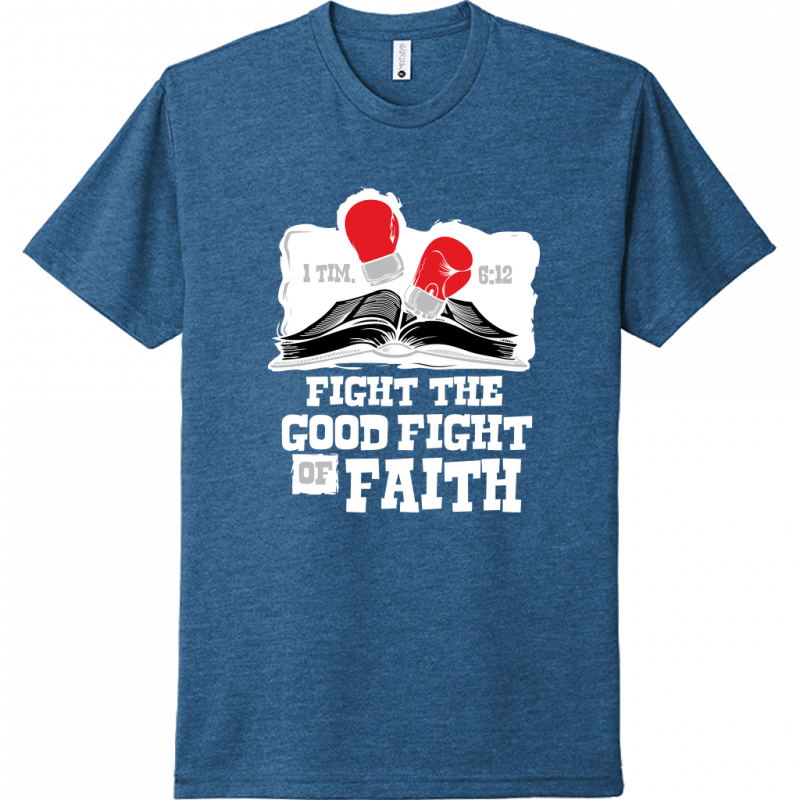 Fight The Fight Of Faith White Design Unisex T-Shirt