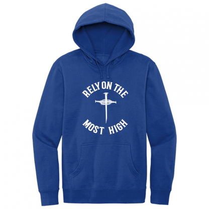 Rely On The Most High White Design Hoodie Sweatshirt