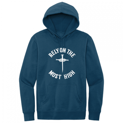 Rely On The Most High White Design Hoodie Sweatshirt