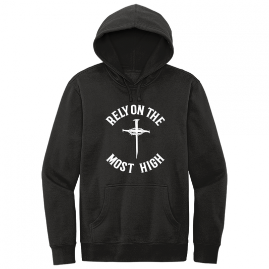 Rely On The Most High White Design Hoodie Sweatshirt