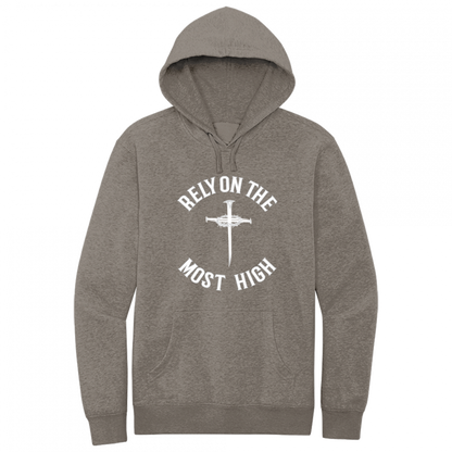 Rely On The Most High White Design Hoodie Sweatshirt