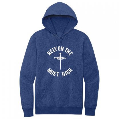 Rely On The Most High White Design Hoodie Sweatshirt