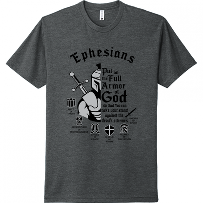 Armor of God Black & Gray Design Unisex T-Shirt