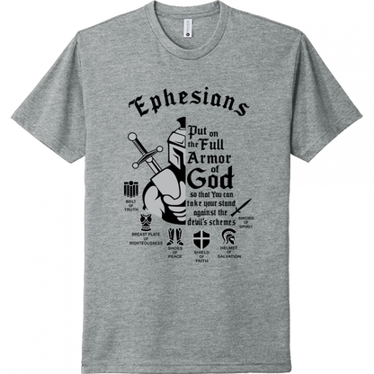 Armor of God Black & Gray Design Unisex T-Shirt