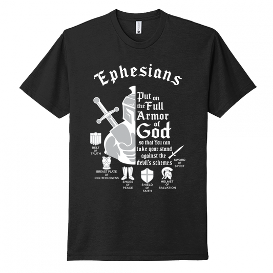 Armor of God White & Gray Design Unisex T-Shirt