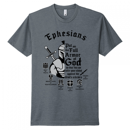 Armor of God Black & Gray Design Unisex T-Shirt