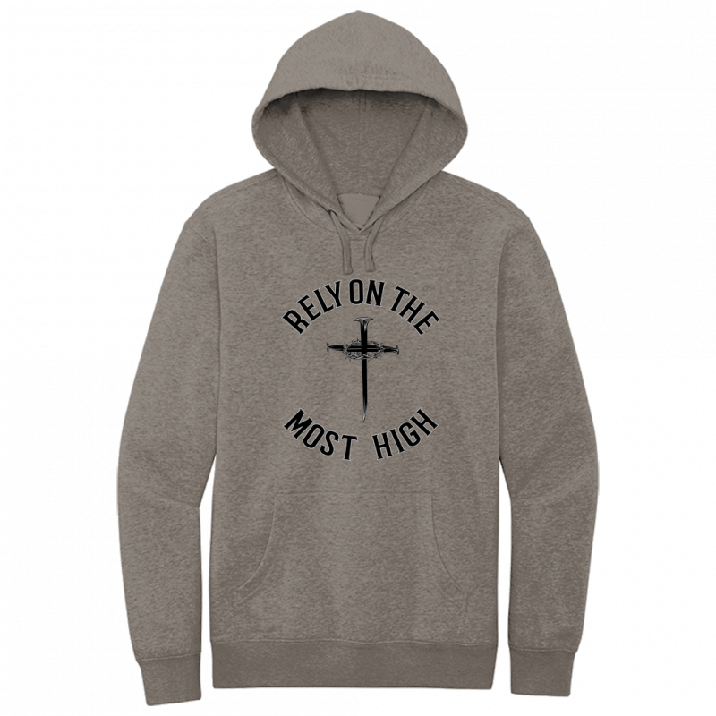 Rely On The Most High Black Design Hoodie Sweatshirt