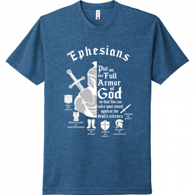 Armor of God White & Gray Design Unisex T-Shirt