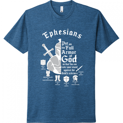 Armor of God White & Gray Design Unisex T-Shirt