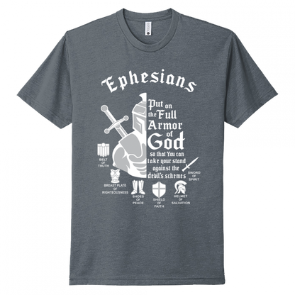 Armor of God White & Gray Design Unisex T-Shirt