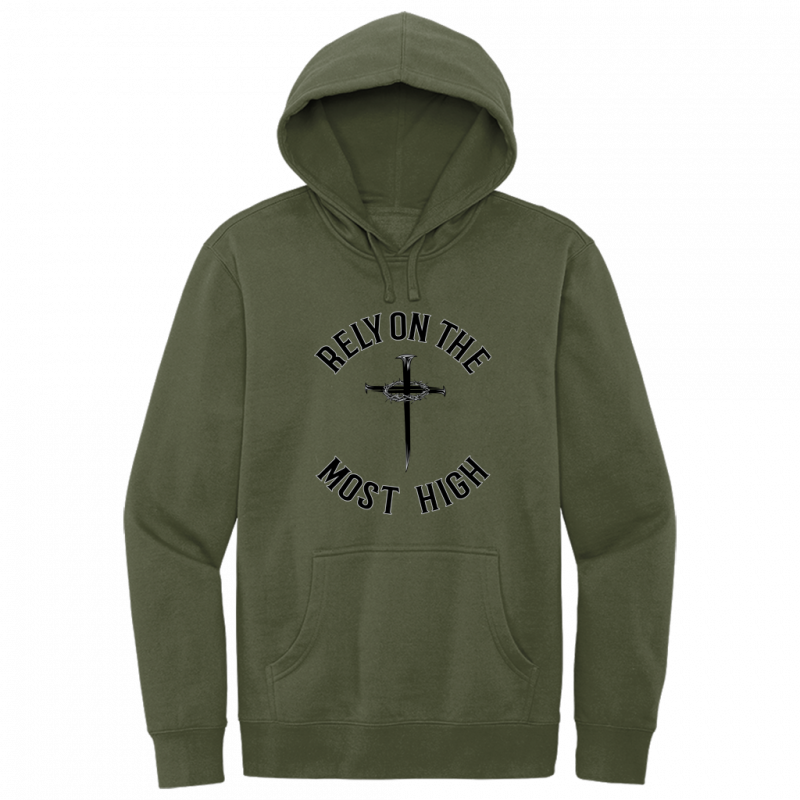 Rely On The Most High Black Design Hoodie Sweatshirt