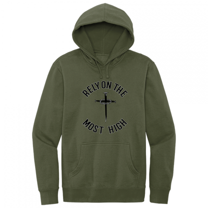 Rely On The Most High Black Design Hoodie Sweatshirt