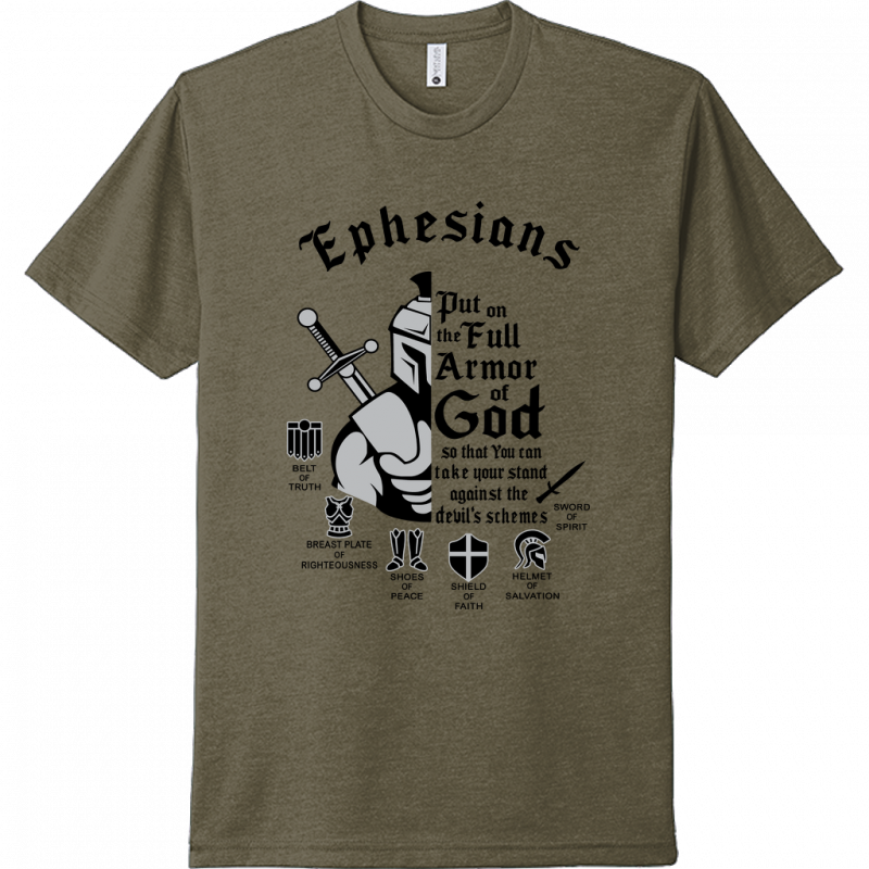 Armor of God Black & Gray Design Unisex T-Shirt