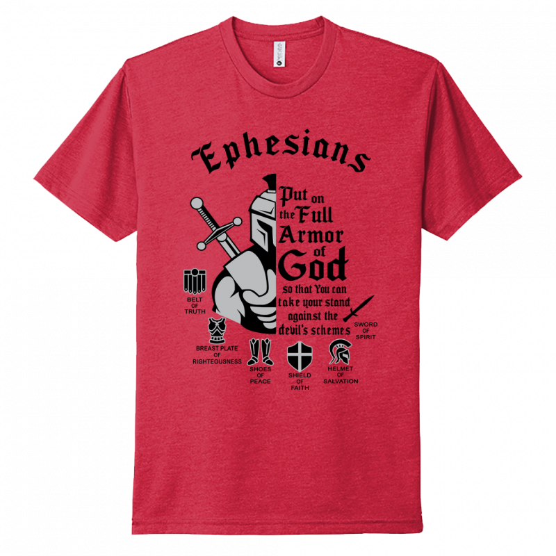 Armor of God Black & Gray Design Unisex T-Shirt