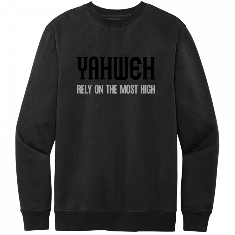 Yahweh Most High Black & Gray Design Crewneck Sweatshirt