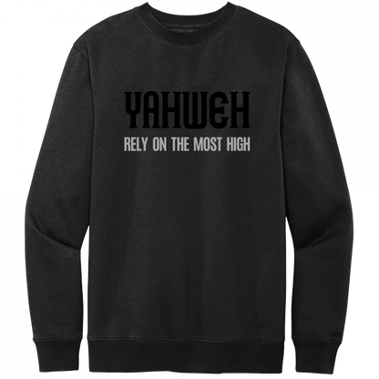 Yahweh Most High Black & Gray Design Crewneck Sweatshirt