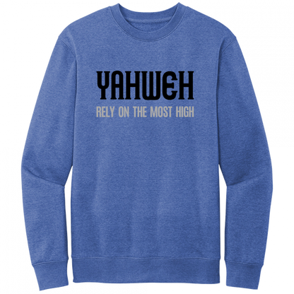 Yahweh Most High Black & Gray Design Crewneck Sweatshirt