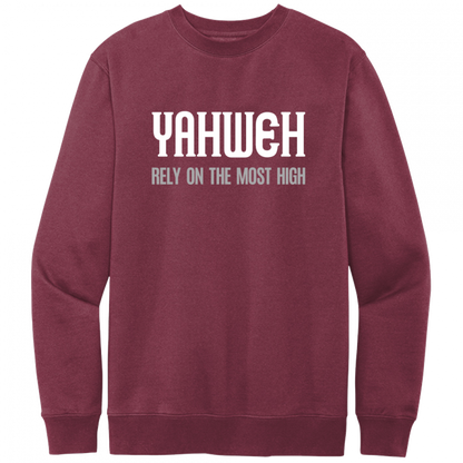 Yahweh Most High White & Gray Design Crewneck Sweatshirt