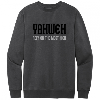 Yahweh Most High Black & Gray Design Crewneck Sweatshirt