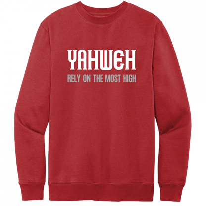 Yahweh Most High White & Gray Design Crewneck Sweatshirt