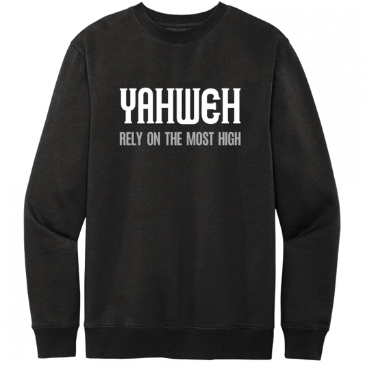 Yahweh Most High White & Gray Design Crewneck Sweatshirt