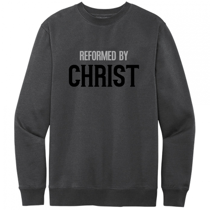 Reformed By Christ Black & Gray Design Crewneck Sweatshirt