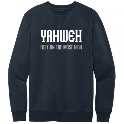 Yahweh Most High White & Gray Design Crewneck Sweatshirt