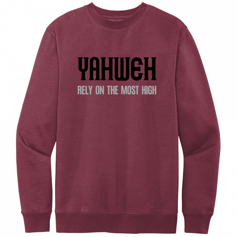 Yahweh Most High Black & Gray Design Crewneck Sweatshirt