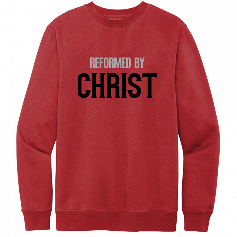 Reformed By Christ Black & Gray Design Crewneck Sweatshirt