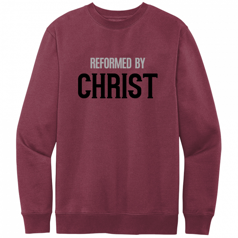 Reformed By Christ Black & Gray Design Crewneck Sweatshirt