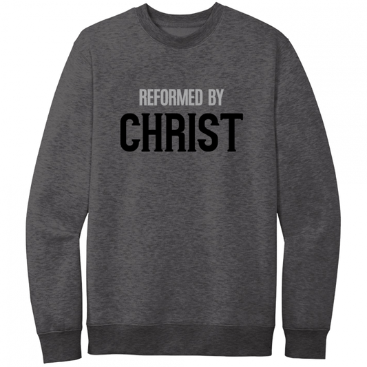 Reformed By Christ Black & Gray Design Crewneck Sweatshirt