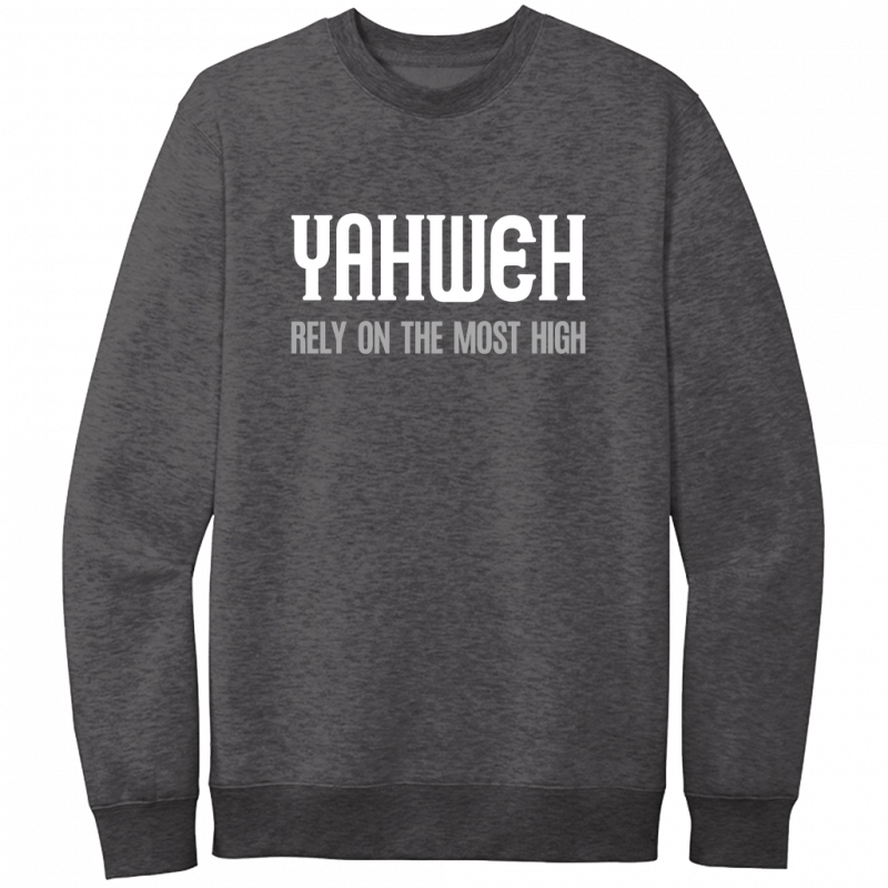 Yahweh Most High White & Gray Design Crewneck Sweatshirt