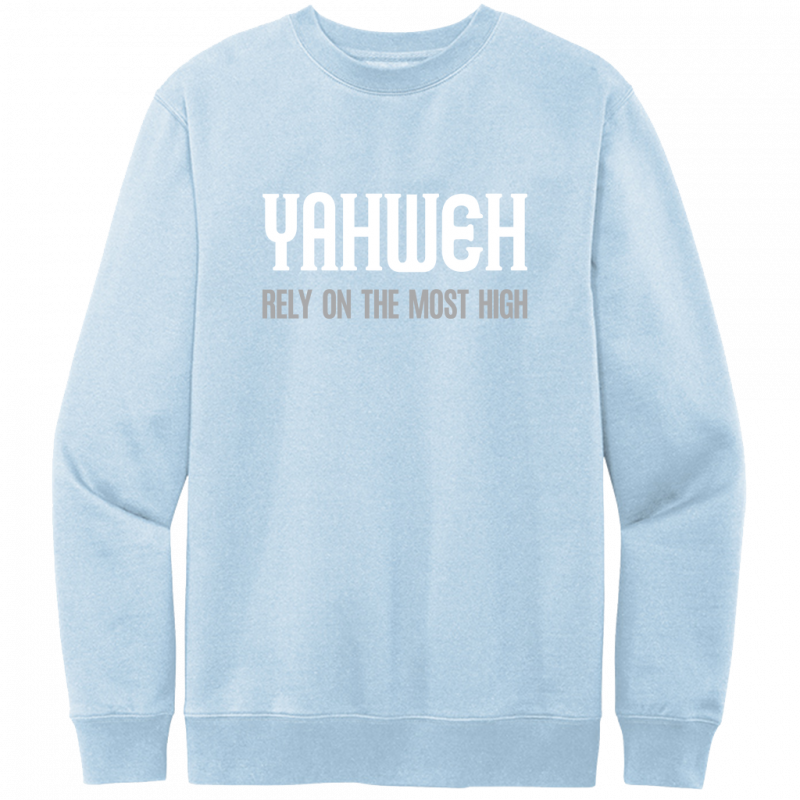 Yahweh Most High White & Gray Design Crewneck Sweatshirt