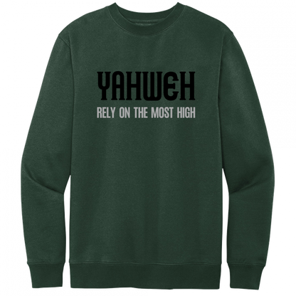 Yahweh Most High Black & Gray Design Crewneck Sweatshirt