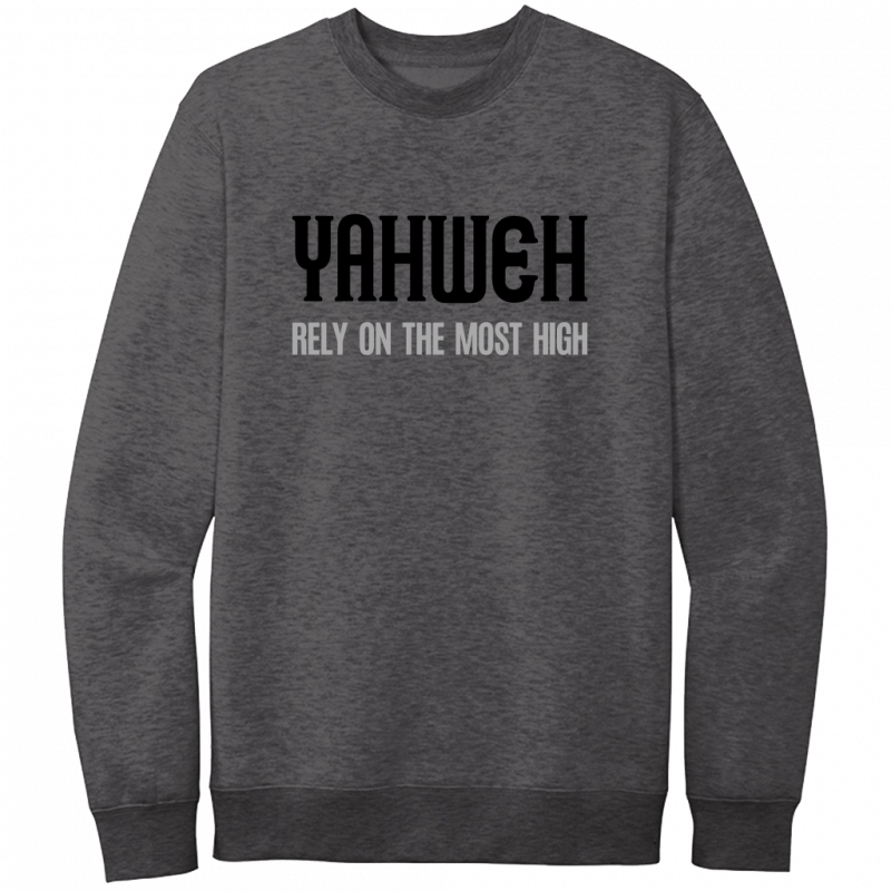 Yahweh Most High Black & Gray Design Crewneck Sweatshirt