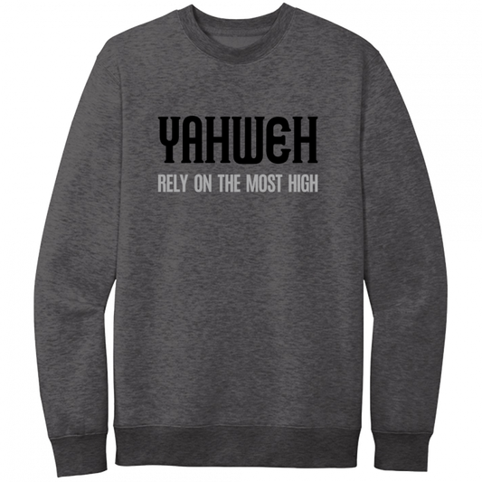 Yahweh Most High Black & Gray Design Crewneck Sweatshirt