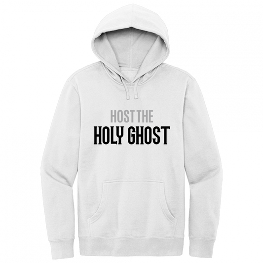 Host The Holy Ghost Black & Gray Design Hoodie Sweatshirt