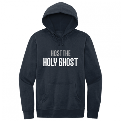 Host The Holy Ghost White & Gray Design Hoodie Sweatshirt