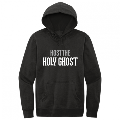 Host The Holy Ghost White & Gray Design Hoodie Sweatshirt