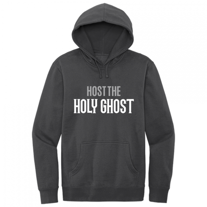 Host The Holy Ghost White & Gray Design Hoodie Sweatshirt